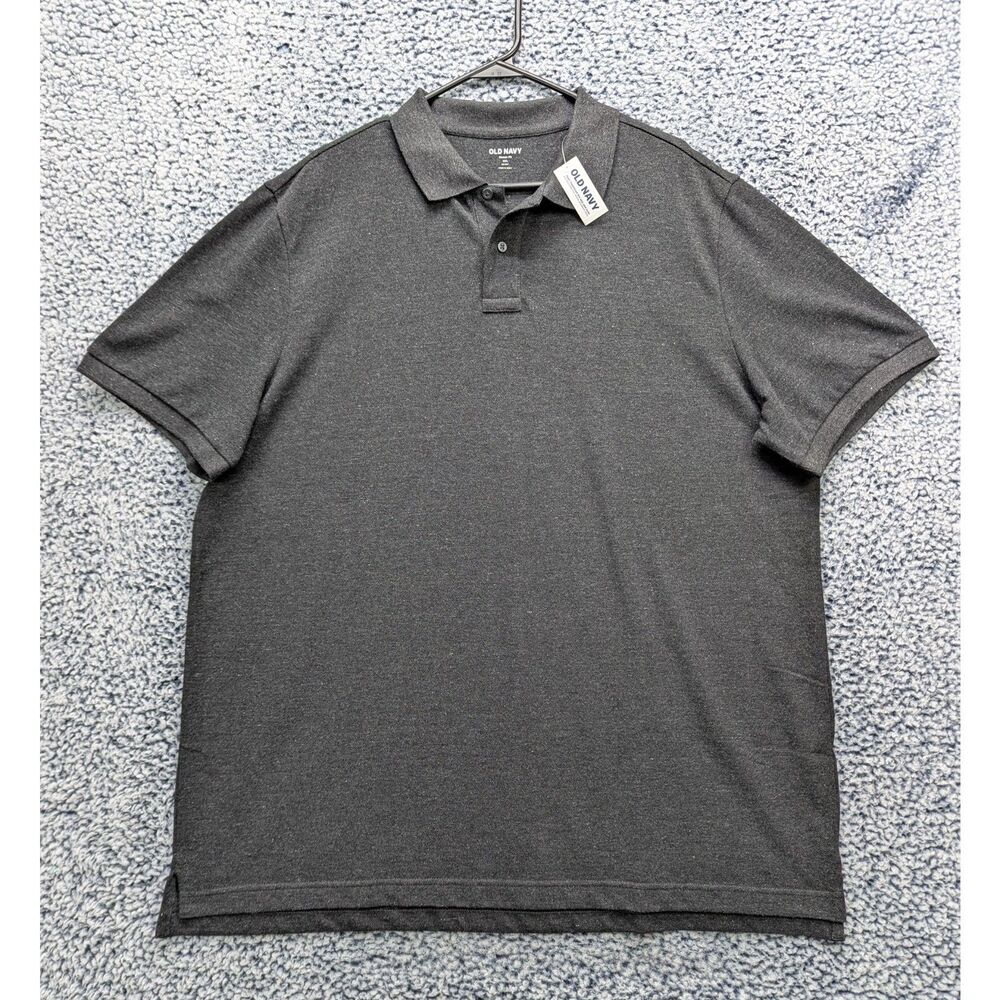 NWT Old Navy Classic Fit Go Dry Polo Mens XXL Golf Work Office Business Gray